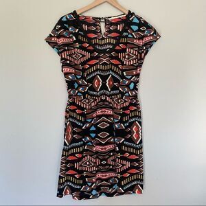 Twelfth Street by Cynthia Vincent Multicolor Geometric Dress